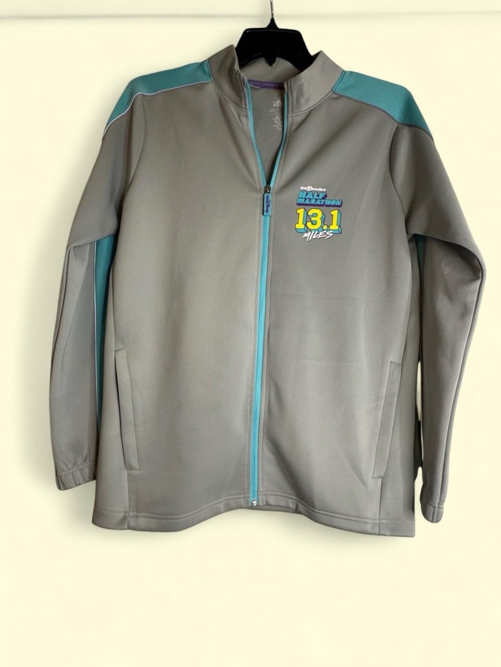 Disney Gray and Teal Half Marathon Zip-Up Jacket
